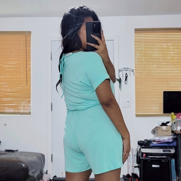SHAKE IT OFF ROMPER IN MINT GREEN - Picture 3 of 7